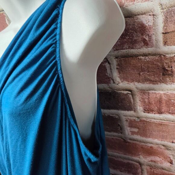 A New Day One-Shoulder Ruched Mini Dress | Women’s XXL | Teal Knee-Length - Picture 5 of 7
